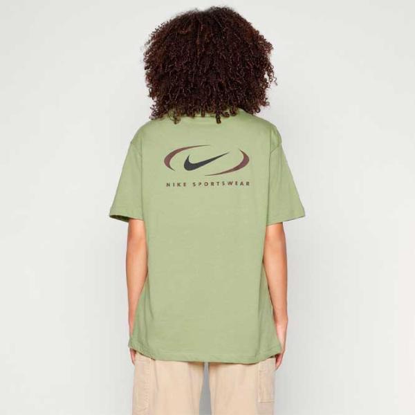 Футболка для женщин Nike Nsw Tee Bf Prnt Swsh Хлопок/ Оливковый photo 2