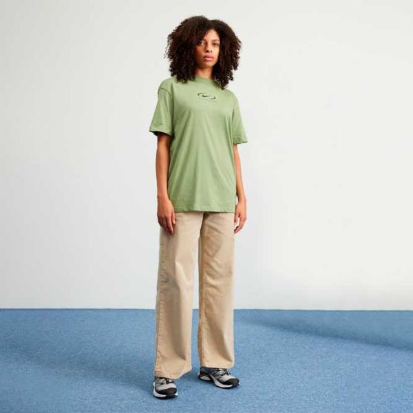 Tricou pentru femei Nike Nsw Tee Bf Prnt Swsh Bumbac/ Olive photo 3