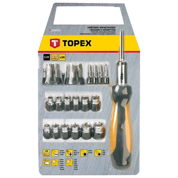 Набор отвёрток Topex 39D356 Количество в наборе: 29 photo 5