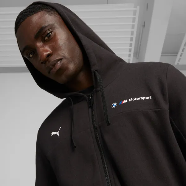 Hanorac pentru bărbați Puma Bmw Mms Hdd Sweat Jacket Black photo 6