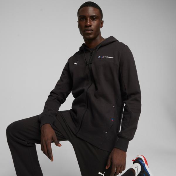 Hanorac pentru bărbați Puma Bmw Mms Hdd Sweat Jacket Black photo 3