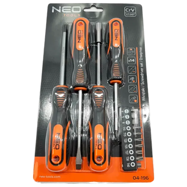 Набор отвёрток NEO Tools 04-196 Количество в наборе: 14 photo 6