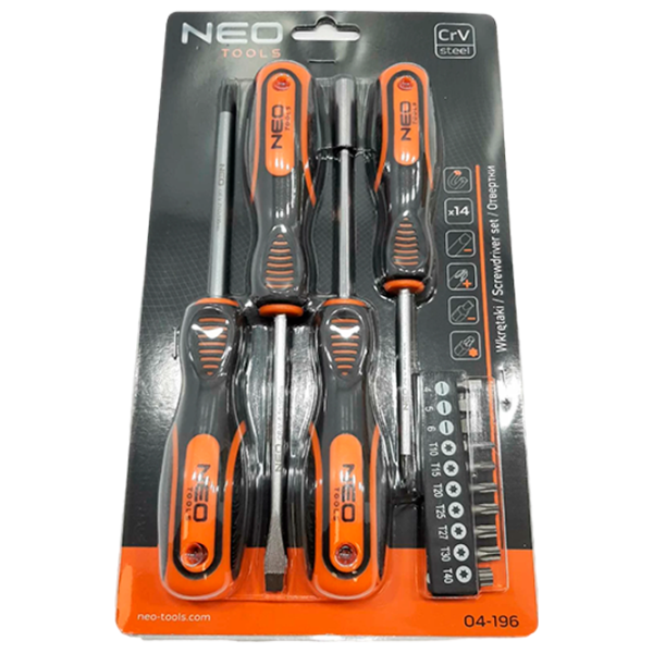 Набор отвёрток NEO Tools 04-196 Количество в наборе: 14 photo 6
