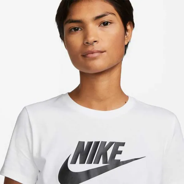 Футболка для женщин Nike W Nsw Tee Essntl Icn Ftra 50% хлопок/ Белый photo 4