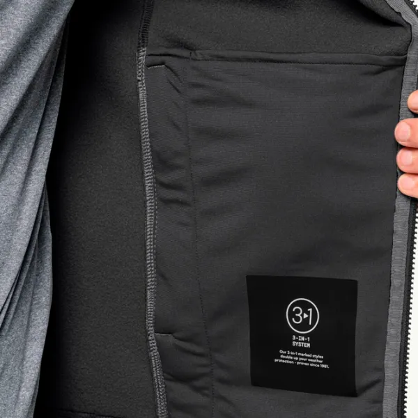 Толстовка для мужчин Jack Wolfskin Winterstein Fz M Прямой/ Черный photo 5