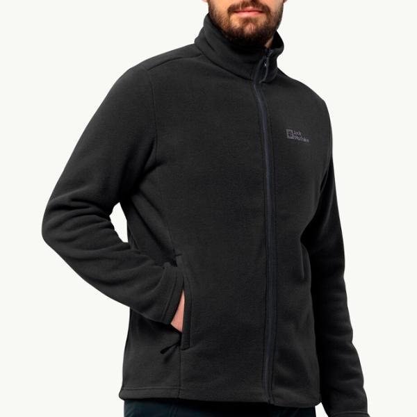 Hanorac pentru bărbați Jack Wolfskin Winterstein Fz M Drept/ Black photo 2