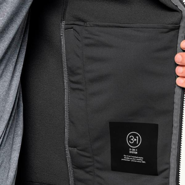 Hanorac pentru bărbați Jack Wolfskin Winterstein Fz M Drept/ Black photo 5