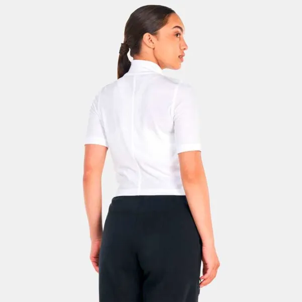 Tricou pentru femei Nike W Nsw Essntl Rib Mock Ss Top 61% poliester/ White photo 2 Tricou pentru femei Nike W Nsw Essntl Rib Mock Ss Top 61% poliester/ White photo 2