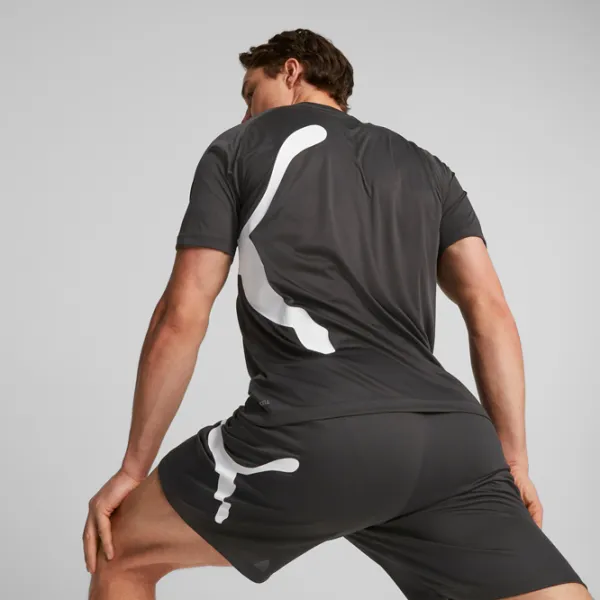 Tricou pentru bărbați Puma Train All Day Big Cat Tee 100% poliester/ Black photo 4