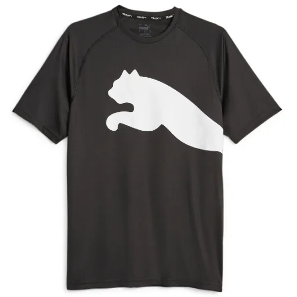 Tricou pentru bărbați Puma Train All Day Big Cat Tee 100% poliester/ Black photo 5