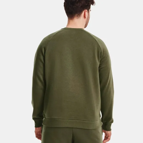 Hanorac pentru bărbați Under Armour UA Rival Fleece Crew-GRN Drept/ Green photo 4