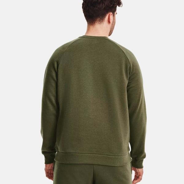 Hanorac pentru bărbați Under Armour UA Rival Fleece Crew-GRN Drept/ Green photo 4