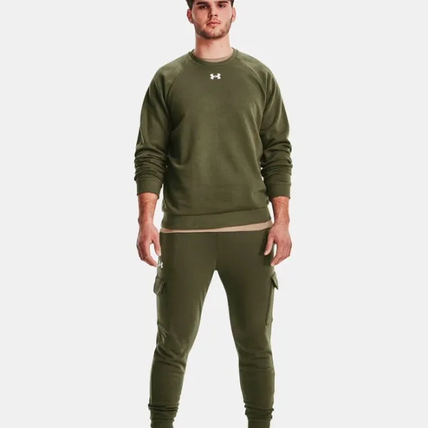 Hanorac pentru bărbați Under Armour UA Rival Fleece Crew-GRN Drept/ Green photo 5