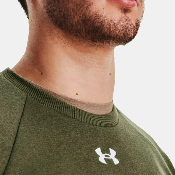 Hanorac pentru bărbați Under Armour UA Rival Fleece Crew-GRN Drept/ Green photo 6