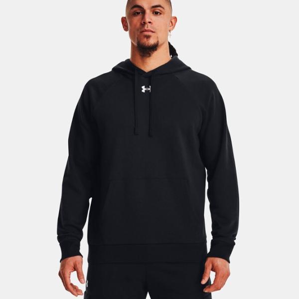 Hanorac pentru bărbați Under Armour UA Rival Fleece Hoodie-BLK Black photo 3