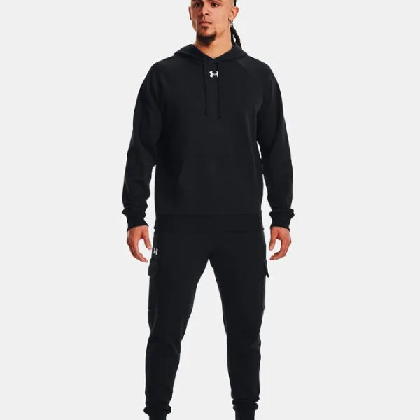 Hanorac pentru bărbați Under Armour UA Rival Fleece Hoodie-BLK Black photo 5