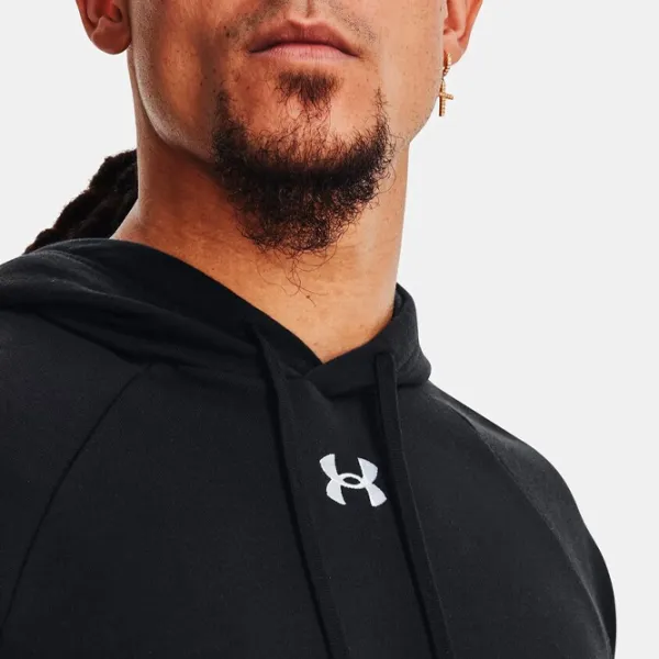 Hanorac pentru bărbați Under Armour UA Rival Fleece Hoodie-BLK Black photo 6