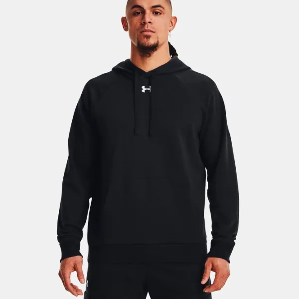 Hanorac pentru bărbați Under Armour UA Rival Fleece Hoodie-BLK Black photo 3 Hanorac pentru bărbați Under Armour UA Rival Fleece Hoodie-BLK Black photo 3