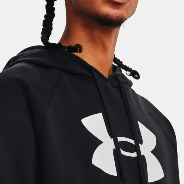 Hanorac pentru bărbați Under Armour UA Rival Fleece Logo HD-BLK Drept/ Black photo 6 Hanorac pentru bărbați Under Armour UA Rival Fleece Logo HD-BLK Drept/ Black photo 6