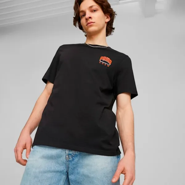Футболка для мужчин Puma Graphics Sportstyle Crew Tee 100% хлопок/ Черный photo 3