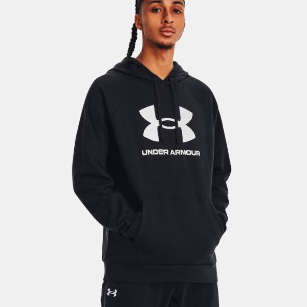 Hanorac pentru bărbați Under Armour UA Rival Fleece Logo HD-BLK Drept/ Black photo 3 Hanorac pentru bărbați Under Armour UA Rival Fleece Logo HD-BLK Drept/ Black photo 3