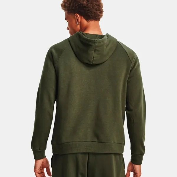 Hanorac pentru bărbați Under Armour UA Rival Fleece Logo HD-GRN Drept/ Green photo 5 Hanorac pentru bărbați Under Armour UA Rival Fleece Logo HD-GRN Drept/ Green photo 5