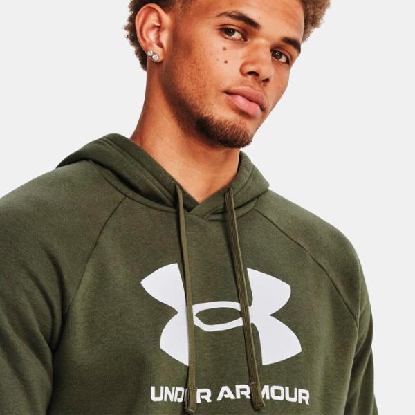 Hanorac pentru bărbați Under Armour UA Rival Fleece Logo HD-GRN Drept/ Green photo 7 Hanorac pentru bărbați Under Armour UA Rival Fleece Logo HD-GRN Drept/ Green photo 7