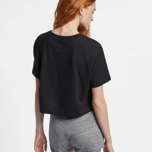 Tricou pentru femei Nike W Nsw Tee Essntl Crp Icn Ftra Bumbac/ Black photo 3