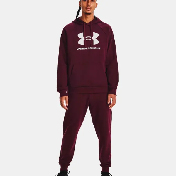 Hanorac pentru bărbați Under Armour UA Rival Fleece Logo HD-MRN Drept/ Red photo 5 Hanorac pentru bărbați Under Armour UA Rival Fleece Logo HD-MRN Drept/ Red photo 5
