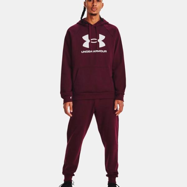 Hanorac pentru bărbați Under Armour UA Rival Fleece Logo HD-MRN Drept/ Red photo 5 Hanorac pentru bărbați Under Armour UA Rival Fleece Logo HD-MRN Drept/ Red photo 5