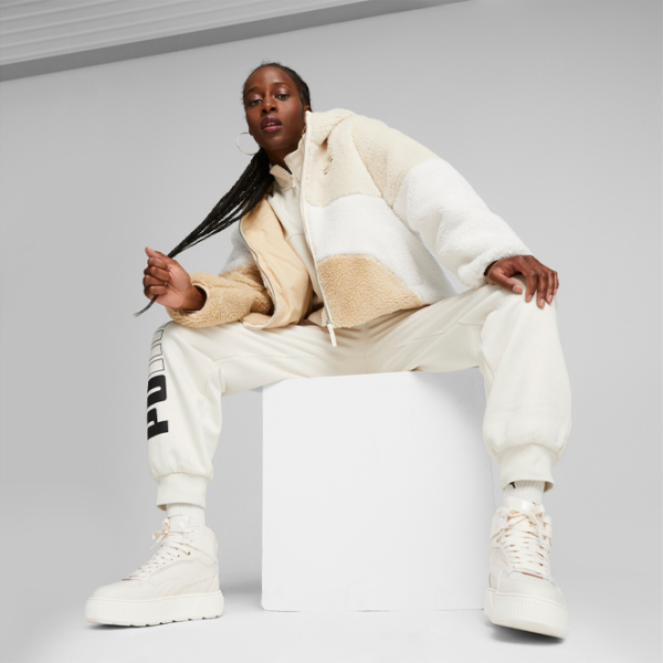 Куртка Для неё Puma Big Cat Hooded Sherpa Jacket XL/ Бежевый photo 4