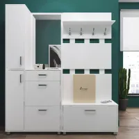 Set pentru antreu Fabrik Home Mirella 1800 LPAL / Frasin alb photo 6