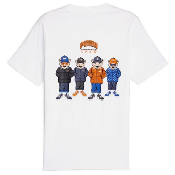 Tricou pentru bărbați Puma Graphics Sportstyle Crew Tee 100% bumbac/ White photo 2