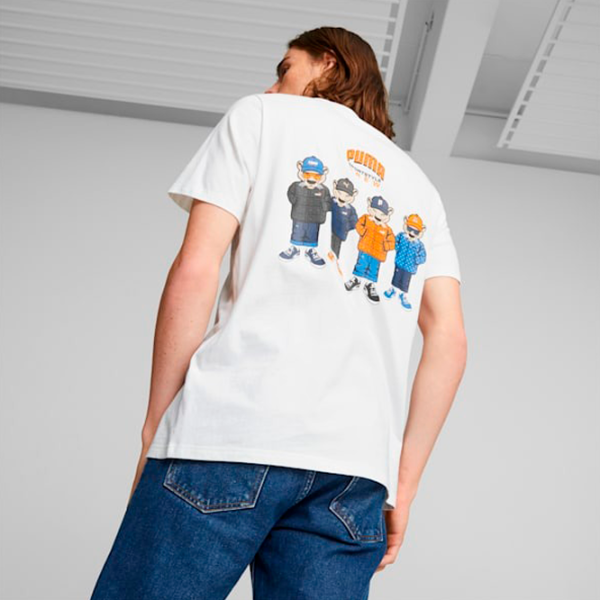 Tricou pentru bărbați Puma Graphics Sportstyle Crew Tee 100% bumbac/ White photo 4