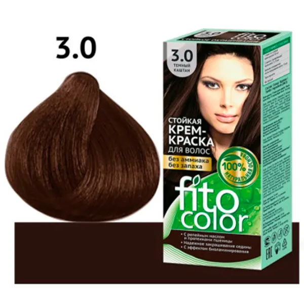 Краска для волос Fito Color 4670017922334 Код цвета: 3.0, 115 мл photo 5 Краска для волос Fito Color 4670017922334 Код цвета: 3.0, 115 мл photo 5