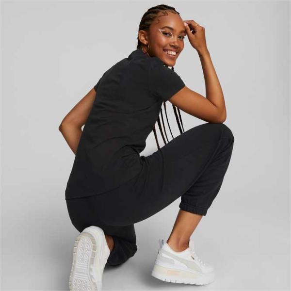 Tricou pentru femei Puma Classics Slim Tee 95% bumbac, 5% elastan/ Black photo 4