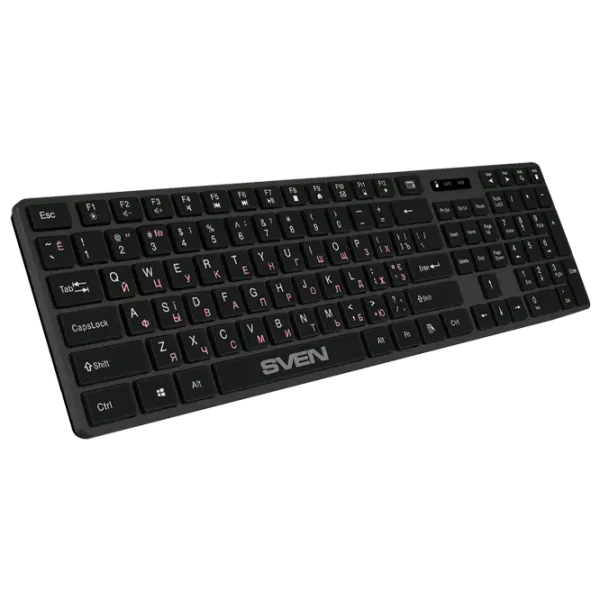 Tastatură Sven KB-E5300W Fără fir/ Black photo 2