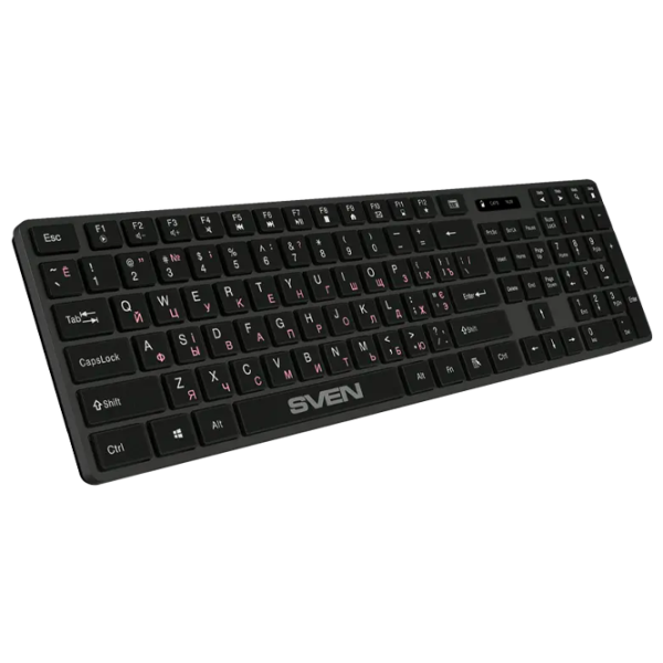 Tastatură Sven KB-E5300W Fără fir/ Black photo 2