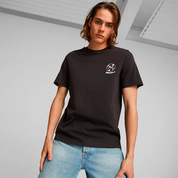 Tricou pentru bărbați Puma Graphics Sound Of Tee 100% bumbac/ Black photo 3