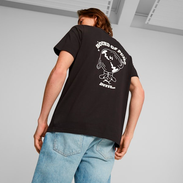 Tricou pentru bărbați Puma Graphics Sound Of Tee 100% bumbac/ Black photo 4