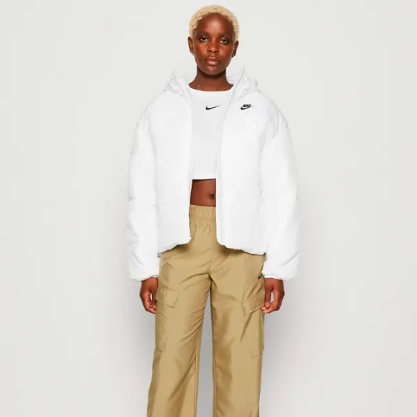 Scurtă pentru femei Nike W Nsw Esstl Thrmr Clsc Puffer L/ White photo 4