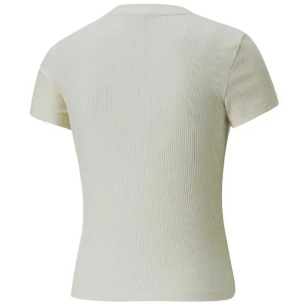 Tricou pentru femei Puma Classics Slim Tee 95% bumbac, 5% elastan/ Beige photo 2