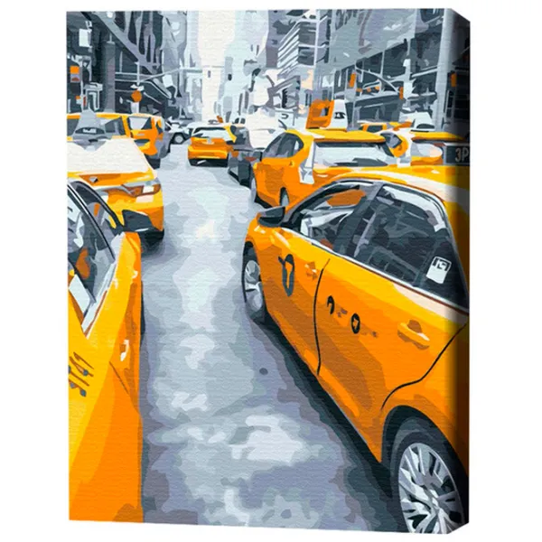 Pictură pe numere BrushMe Taxi din New York 50 x 40 cm/ Verticală photo 3 Pictură pe numere BrushMe Taxi din New York 50 x 40 cm/ Verticală photo 3