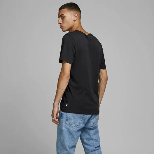 Футболка для мужчин Jack & Jones 1P 12156101 Хлопок/ Черный photo 4