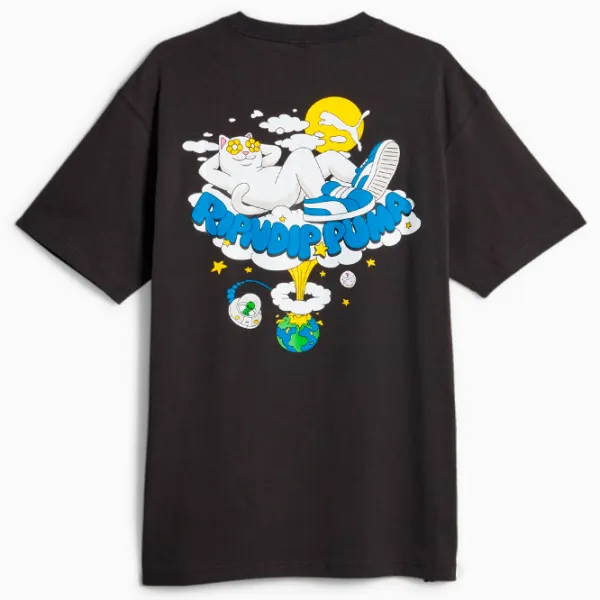 Футболка для мужчин Puma X Ripndip Graphic Tee 100% хлопок/ Черный photo 2 Футболка для мужчин Puma X Ripndip Graphic Tee 100% хлопок/ Черный photo 2