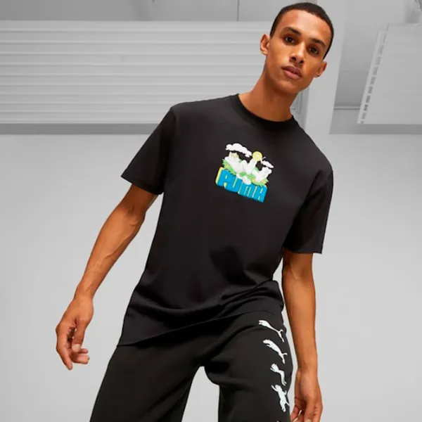 Футболка для мужчин Puma X Ripndip Graphic Tee 100% хлопок/ Черный photo 3 Футболка для мужчин Puma X Ripndip Graphic Tee 100% хлопок/ Черный photo 3