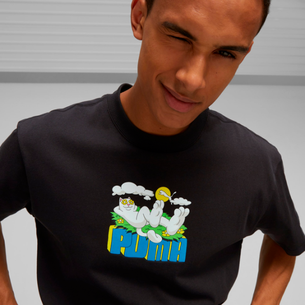 Футболка для мужчин Puma X Ripndip Graphic Tee 100% хлопок/ Черный photo 5 Футболка для мужчин Puma X Ripndip Graphic Tee 100% хлопок/ Черный photo 5