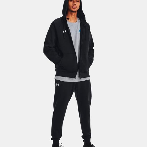 Hanorac pentru bărbați Under Armour UA Rival Fleece FZ Hoodie-BLK Drept/ Black photo 5 Hanorac pentru bărbați Under Armour UA Rival Fleece FZ Hoodie-BLK Drept/ Black photo 5