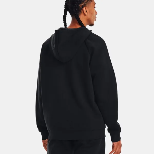 Hanorac pentru bărbați Under Armour UA Rival Fleece FZ Hoodie-BLK Drept/ Black photo 4 Hanorac pentru bărbați Under Armour UA Rival Fleece FZ Hoodie-BLK Drept/ Black photo 4