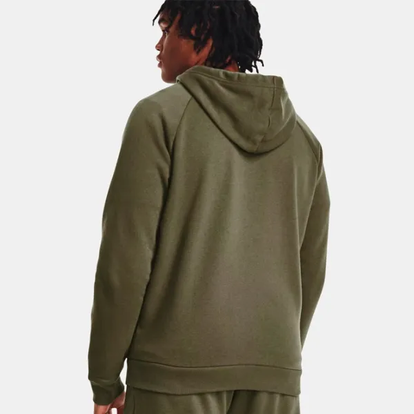 Hanorac pentru bărbați Under Armour UA Rival Fleece FZ Hoodie-GRN Drept/ Green photo 4 Hanorac pentru bărbați Under Armour UA Rival Fleece FZ Hoodie-GRN Drept/ Green photo 4